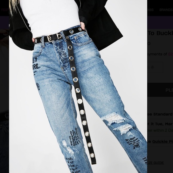 Dolls Kill Accessories - Grommet belt